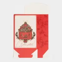 Коробка подарочная новогодняя складная &laquo;Ретро&raquo;, 15 х 7 х 22 см, Новый год