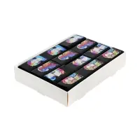 Ластик, термопластичная резина, 46&times;25&times;9 мм, черный с дизайном, МИКС