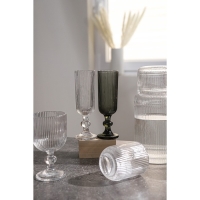 Бокал для шампанского стеклянный Magistro &laquo;Грани&raquo;, 150 мл, 5,5&times;18,5 см, цвет графит