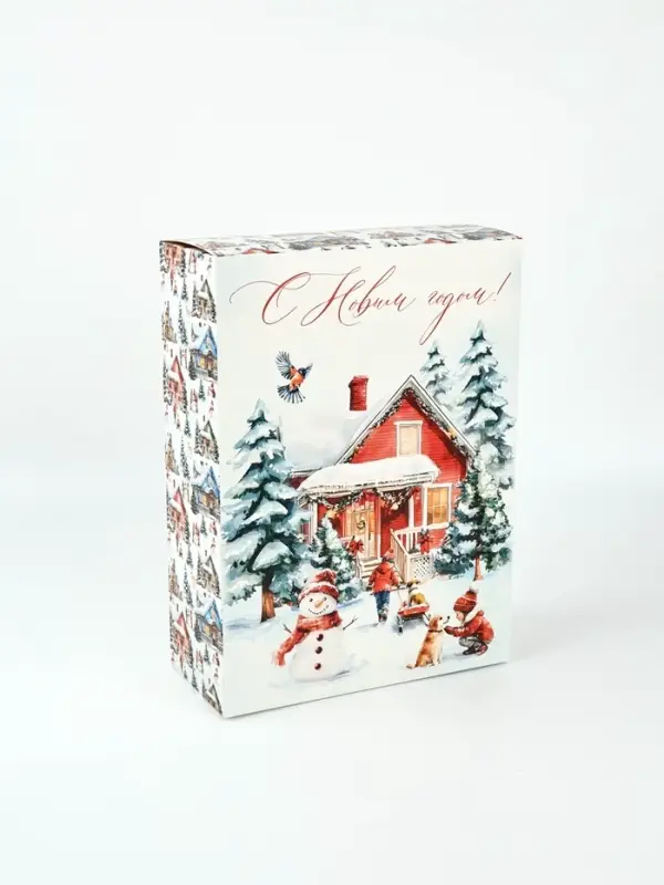 Коробка складная &laquo;Новогодняя акварель&raquo;, 22 &times; 30 &times; 10 см