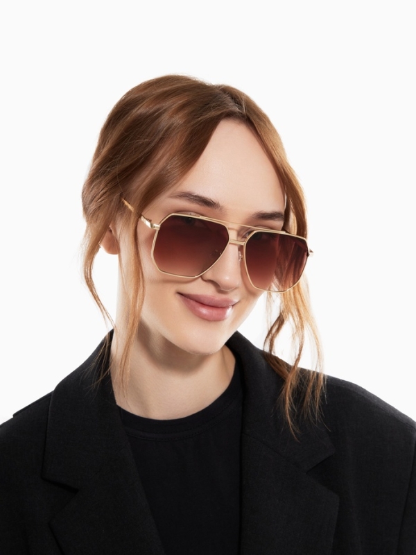 Очки солнцезащитные uv 400, дужка 14.2 см, ширина 13.1 см, линза 5.1 х 5.9 см