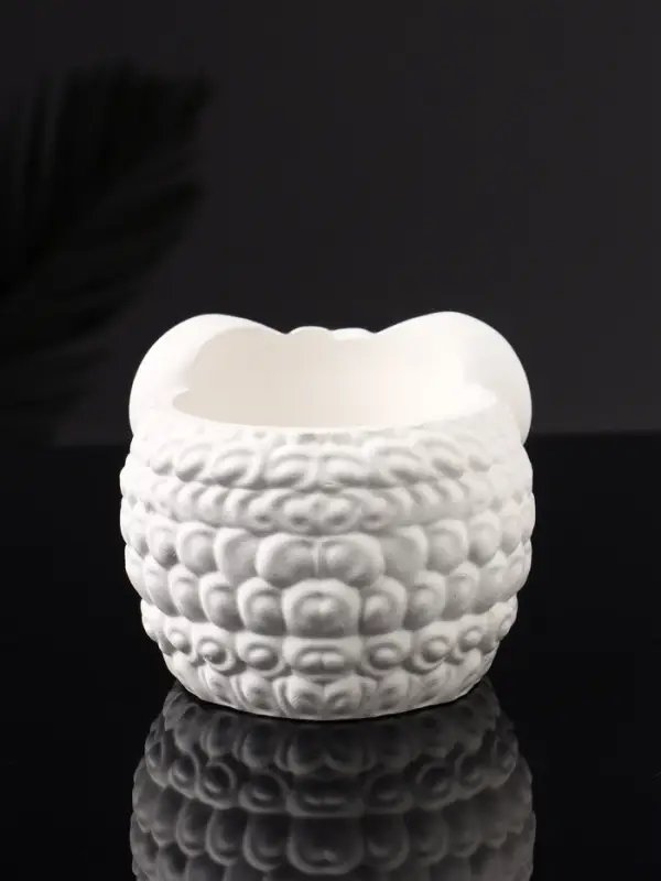 Кашпо "Баран" 12х10х7 см, натуральный, гипс