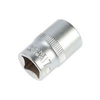 Головка торцевая шестигранная ТУНДРА, под квадрат 1/2", 17 мм, CrV