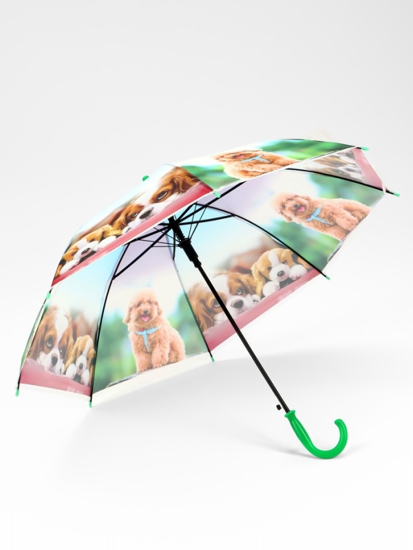 Зонт детский полуавтоматический &laquo;Милые зверюшки&raquo;, r=41см, со свистком, цвет МИКС