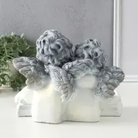 Фигура "Два ангела с книгой" 23х28х19 см, антик