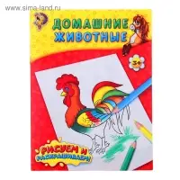 Раскраска детская &laquo;Домашние животные&raquo;, 12 стр.