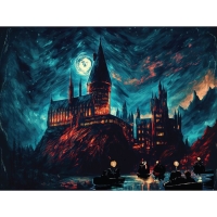 Картина по номерам с подрамником и гирляндой &laquo;Замок&raquo;, 30 х 40 см