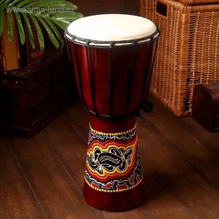 Сувенирный музыкальный инструмент "Барабан Джембе" 40х18х18 см