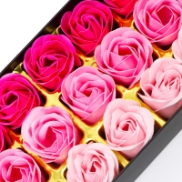 Мыльные розочки, цветные оттенки, набор 18 шт.