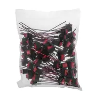 Выключатель 1 клавишный, провод 10 см, красный, набор 10 шт