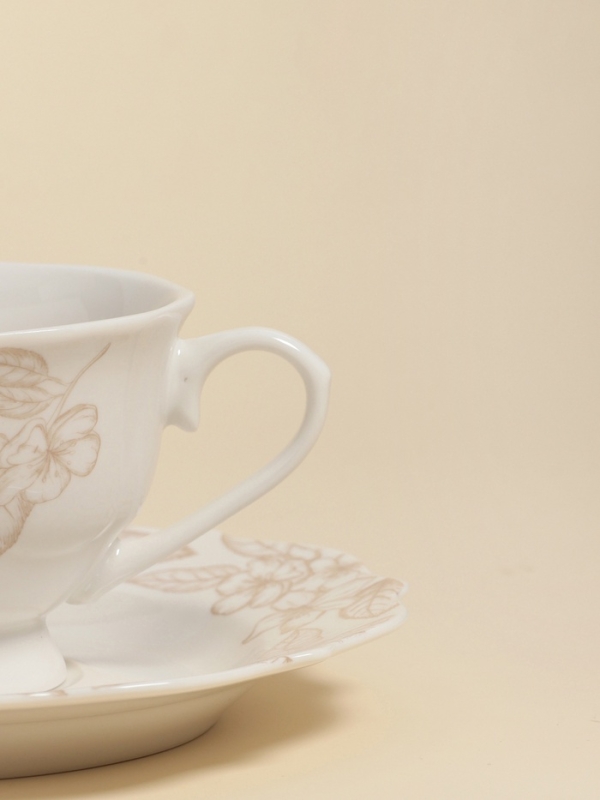 Чайная пара SL Home &laquo;Аманде&raquo;, чашка 220 мл, блюдце 17&times;17&times;2 см, фарфор, белая