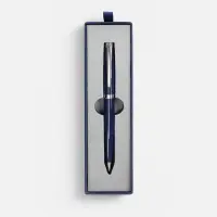 Ручка шариковая Letra Chrome в футляре, синяя