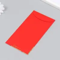 Конверт денежный бумага "Исполнения всего задуманного"набор 6шт красный с золотом 9х16,7 см