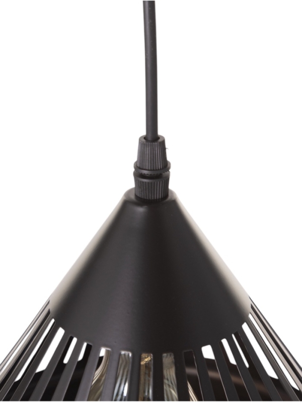 Светильник "Тень" 1х40Вт Е27 черный 20х20х19(+100)см