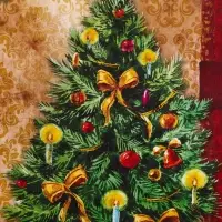 Пакет подарочный ламинированный "Новогодняя ёлка" 18 х 23 х 10 см