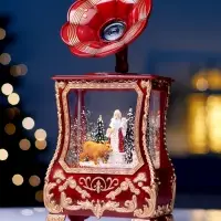 Фигура светодиодная "Граммофон" 36х16х9 см, 3хААА (не в компл.), музыка, USB, Т/БЕЛЫЙ