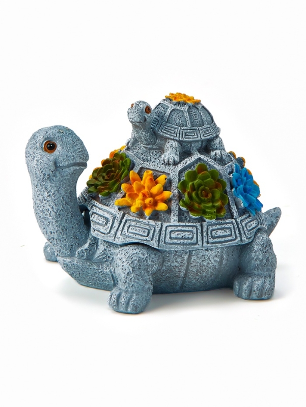 Фигурка полистоун TAKE IT EASY &laquo;Две черепашки&raquo;, серый камень, 14&times;11&times;9.8 см