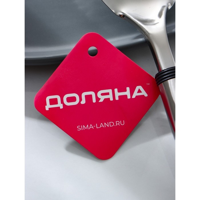 Ложка гарнирная из нержавеющей стали Доляна &laquo;Помощник&raquo;, 26 см, цвет серебряный