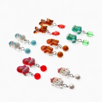 Клипсы детские набор 6 пар "Выбражулька" в форме елки, форма МИКС, цвет МИКС