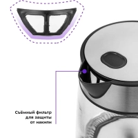 Стеклянный электрический чайник с подсветкой KT-6105