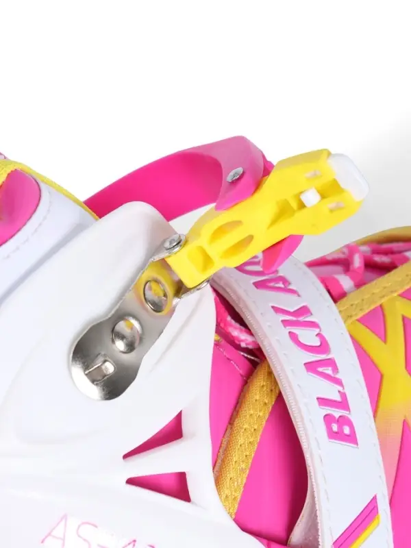 Коньки раздвижные BlackAqua, р. 39-42, для фитнеса, с роликовой платформой, цвет фуксия