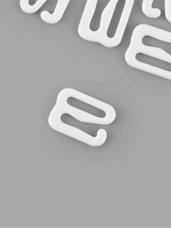 Крючок для бретелей, металлический, 10 мм, 20 шт., белый