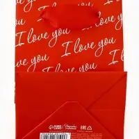 Пакет ламинированный Love you, 9 &times; 12 &times; 6,5 см