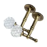 Крючок - держатель для штор на стену CAPPIO KS043, металлический, цвет бронза, 2 шт