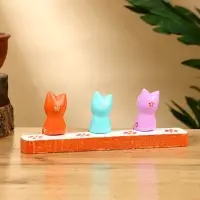 Сувенир "Котики на скамейке" дерево 18х4х7 см