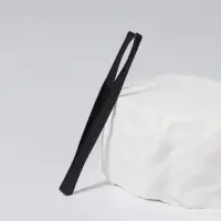 Пинцет прямой, широкий, 9 см, чёрный