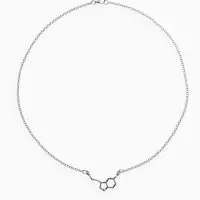 Кулон на цепочке &laquo;Молекула 02&raquo;, цвет серебро