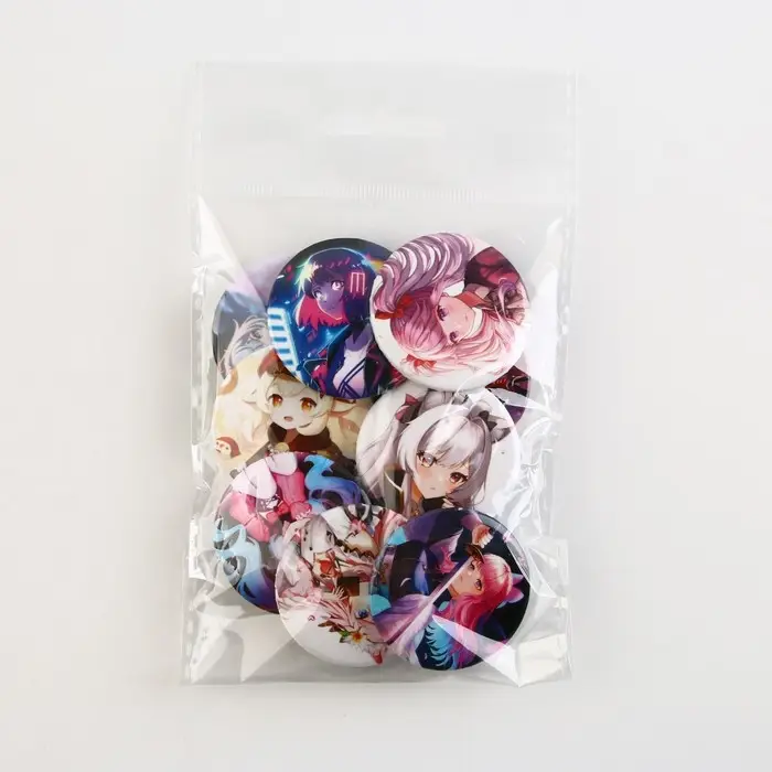 Значки закатные &laquo;Аниме девочки&raquo;, 38 мм, МИКС