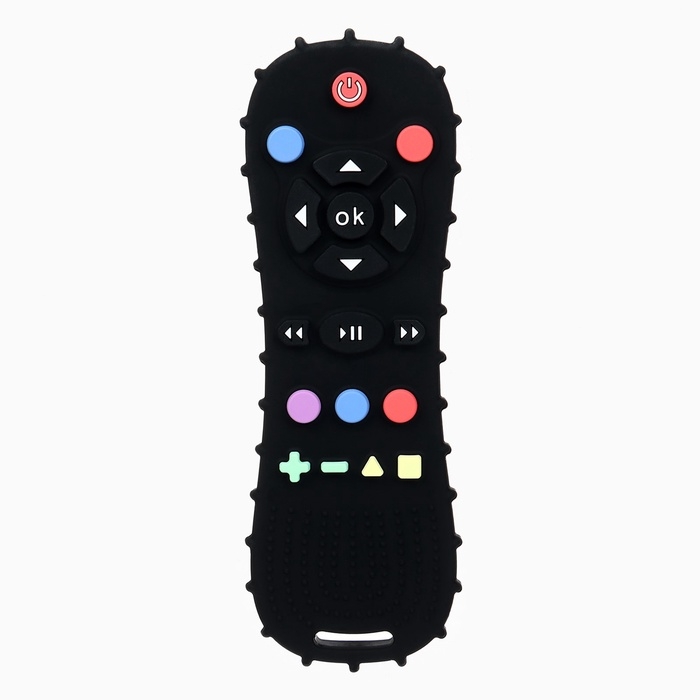 Прорезыватель силиконовый для зубов &laquo;Пульт от телевизора&raquo;, от 0 мес., чёрный