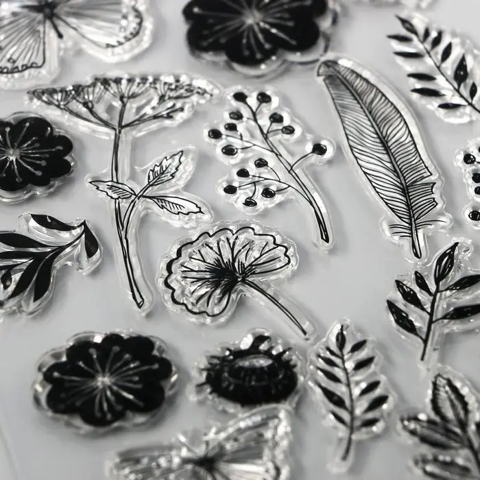 Штамп для творчества силикон "Гербарий" 20х10 см