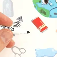 Многоразовая книга "Многоразовая развивающая тетрадь для детей 4-5 лет", 44 стр