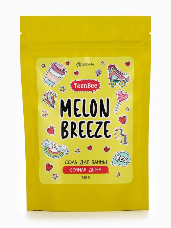TEEN BEE Соль для тела в пакете 250 гр, аромат дыня