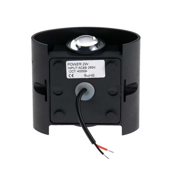 Светильник фасадный &laquo;Полусфера&raquo;, FSD-074, 2 Вт, 4000К, 1 луч, IP65, 220 В, пластик, черный   1008420