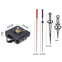 Часовой механизм со стрелками &laquo;Соломон-38&raquo;, плавный ход, шток 16 мм, стрелки 70/97/99 мм