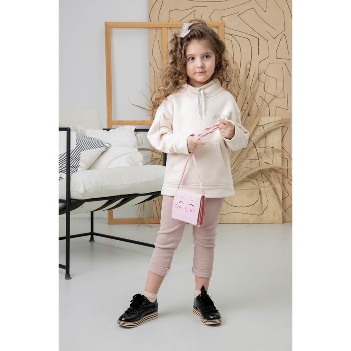 Сумка детская для девочки "Кошечка", на клапане, цвет розовый