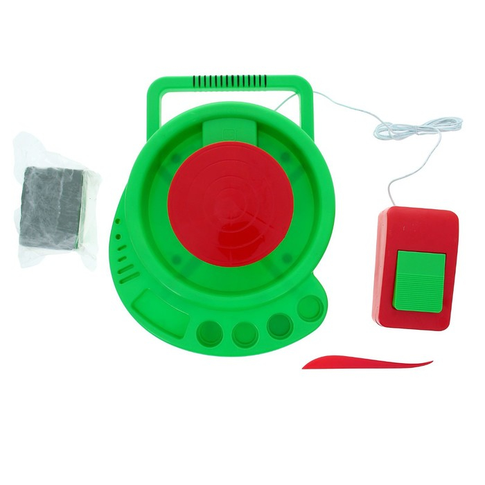 Набор с гончарным кругом &laquo;Цветочные горшки&raquo; голубая глина 36,5 х 25 х 7,5 см