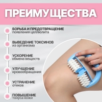 Массажёр &laquo;Роллер&raquo;, с шипами, универсальный, 14 &times; 10 &times; 5 см, цвет МИКС