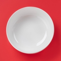 Салатник новогодний Доляна &laquo;Финский лес&raquo;, 580 мл, 15,5&times;6 см, фарфор, цвет белый