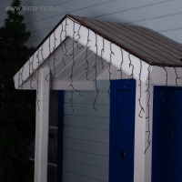 Гирлянда &laquo;Бахрома&raquo; 3 &times; 0.6 м, IP44, УМС, тёмная нить, 160 LED, свечение белое, мерцание белым, 220 В