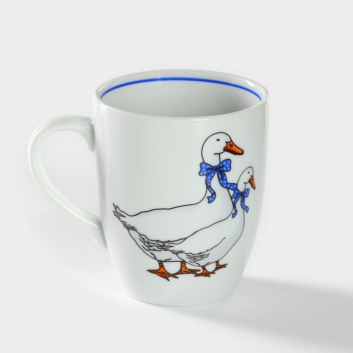 Кружка фарфоровая &laquo;Гуси&raquo;, 300 мл