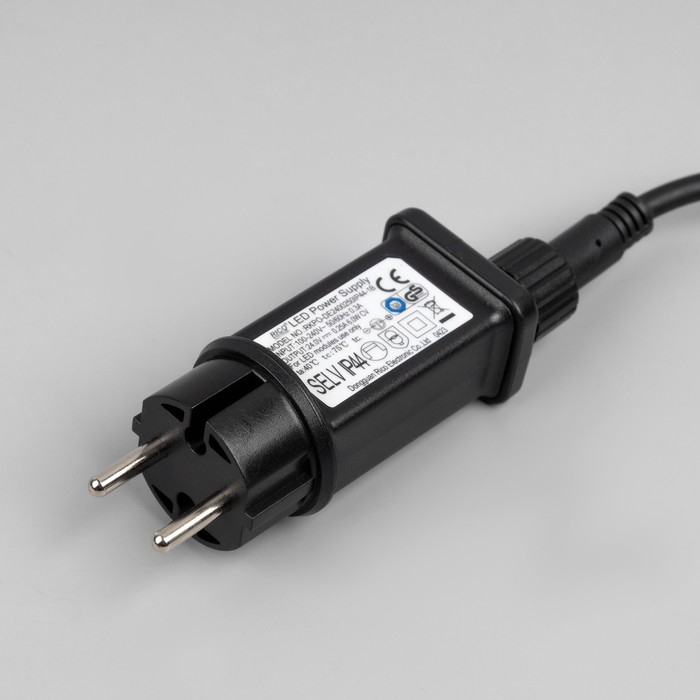 Гирлянда &laquo;Клип-лайт&raquo; 3 нити по 20 м, IP44, УМС, тёмная нить, 399 LED, свечение мульти, 8 режимов, 24 В