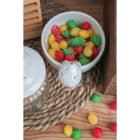 Салатник Доляна &laquo;Ёжик в золотом&raquo;, 12,5&times;10,2&times;8,7 см, цвет белый