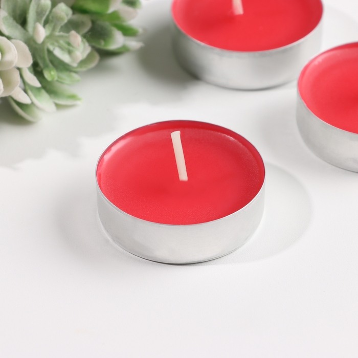 Набор чайных свечей ароматических "Земляника", 9 штук