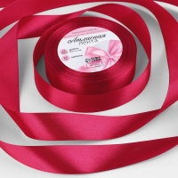 Лента атласная, 25 мм &times; 23 &plusmn; 1 м, цвет малиновый №72