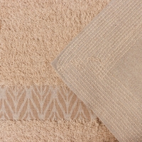 Коврик для дома Доляна &laquo;Листья&raquo;, 50&times;80 см, цвет бежевый