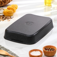 Противень, 33,5&times;22&times;5,5 см, антипригарное покрытие, цвет тёмный мрамор